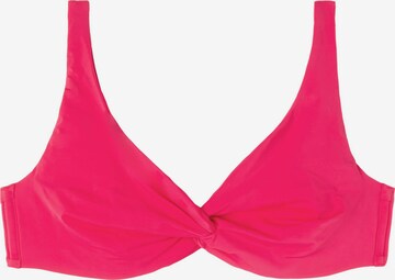 CALZEDONIA Balconette Bikini Top in Pink: front