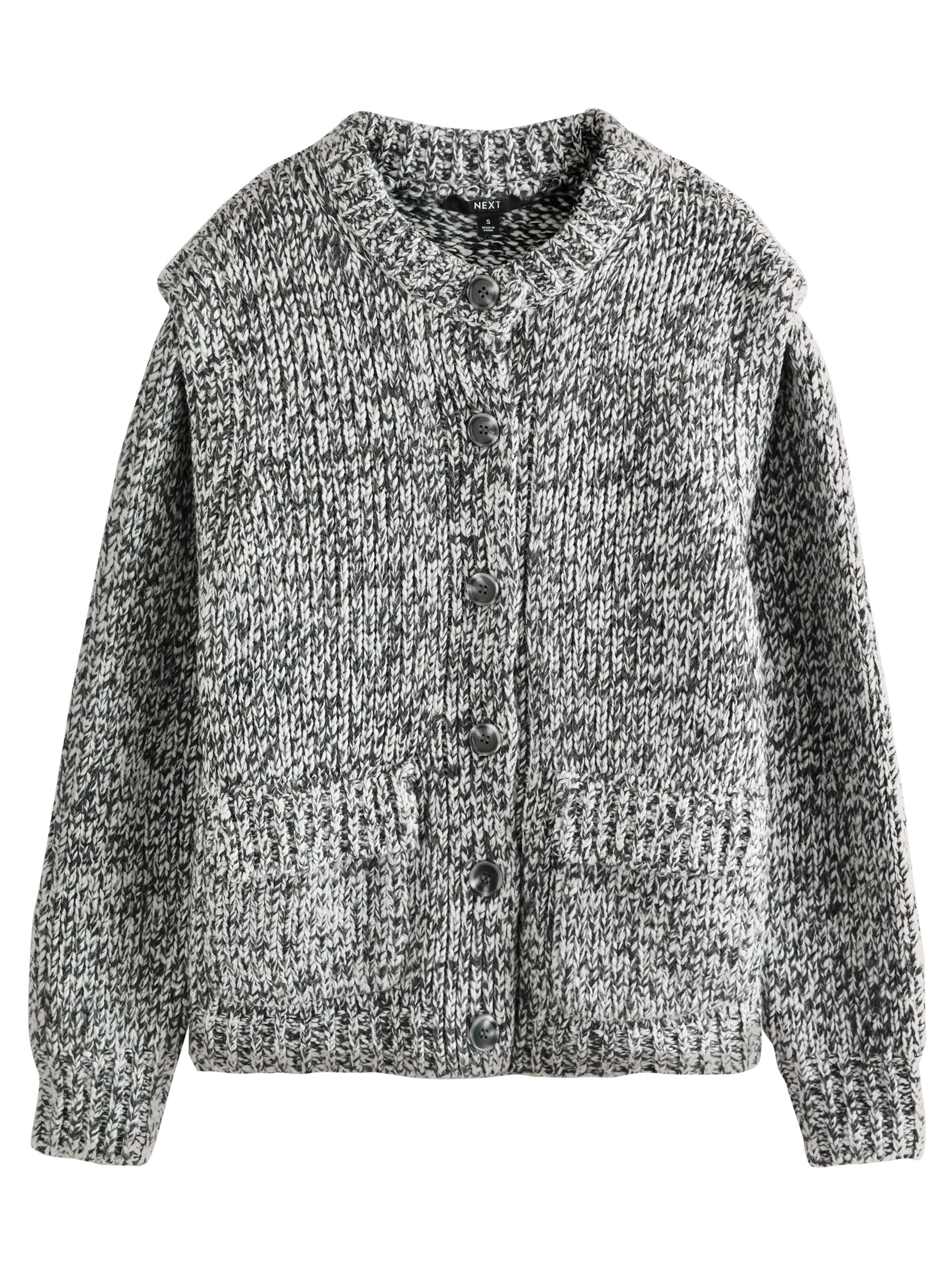 Next Gebreid vest in Zwart: voorkant