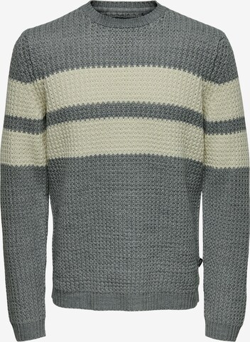 Pull-over 'Sazlo' Only & Sons en gris : devant