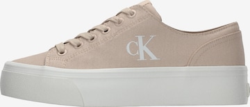 Sneaker low de la Calvin Klein pe bej: față
