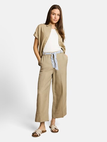 TOM TAILOR Wide leg Trousers in Beige