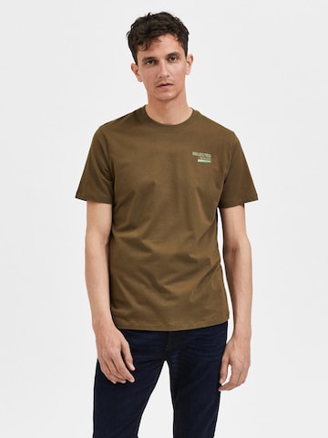 SELECTED HOMME T-Shirt 'Lyon' in Grün: predná strana