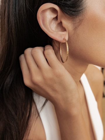 Hey Happiness Ohrringe 'Snake Skin Hoop' in Gold