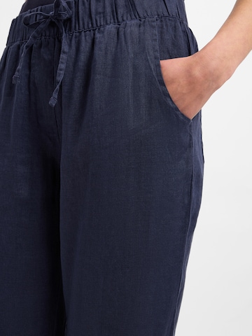 Marie Lund Loosefit Leinenstoffhose in Blau