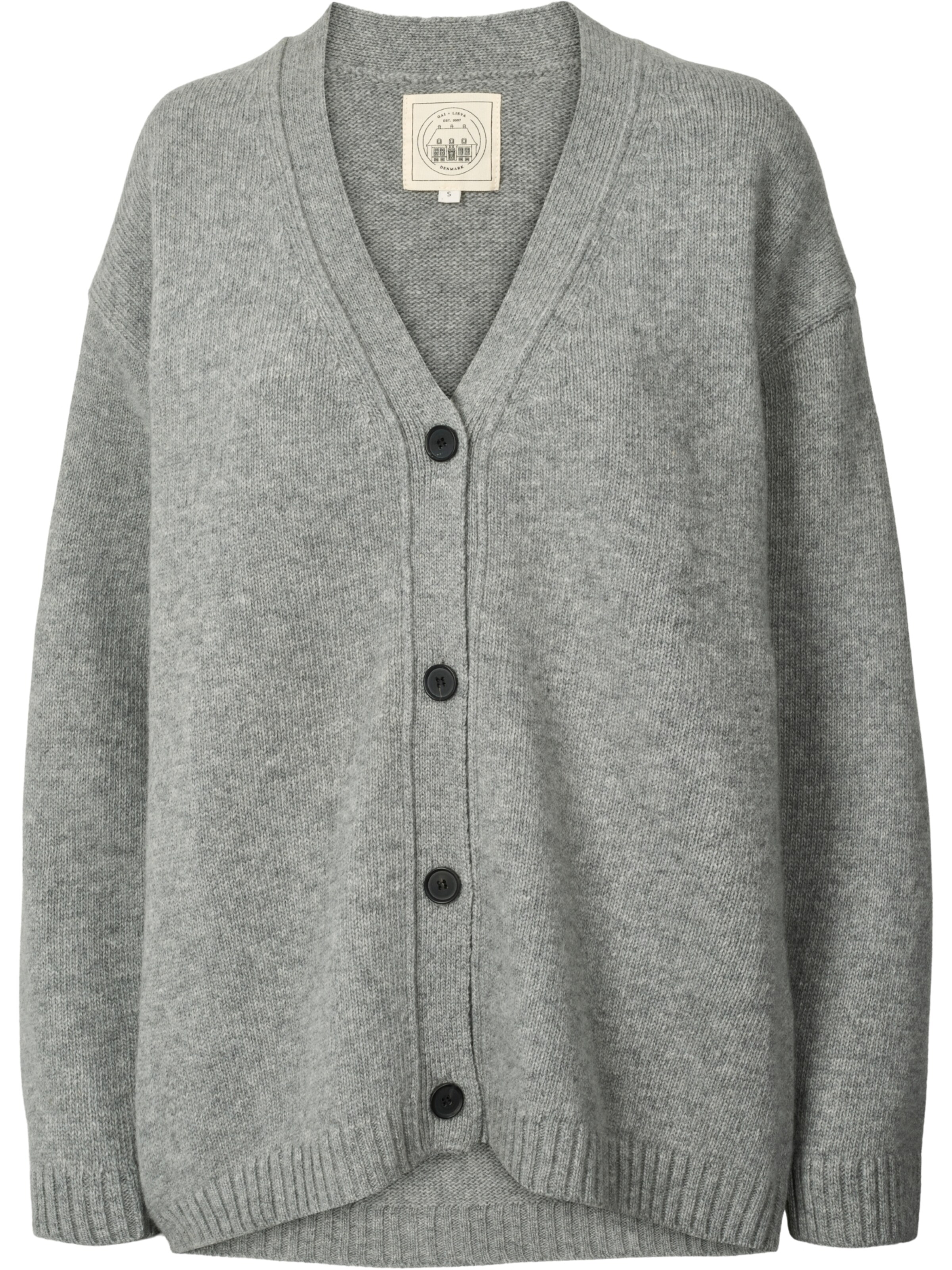 Gai+Lisva Cardigan 'Edith' i lysegrå, Produktvisning