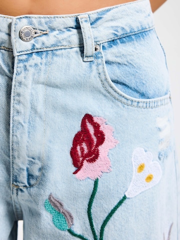 IT'S BASIC Wide leg Jeans 'PALAZZO MID RISE JEANS' in Blauw