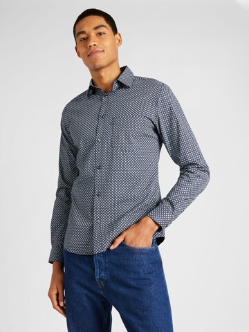 s.Oliver Slim fit Overhemd in Blauw: voorkant