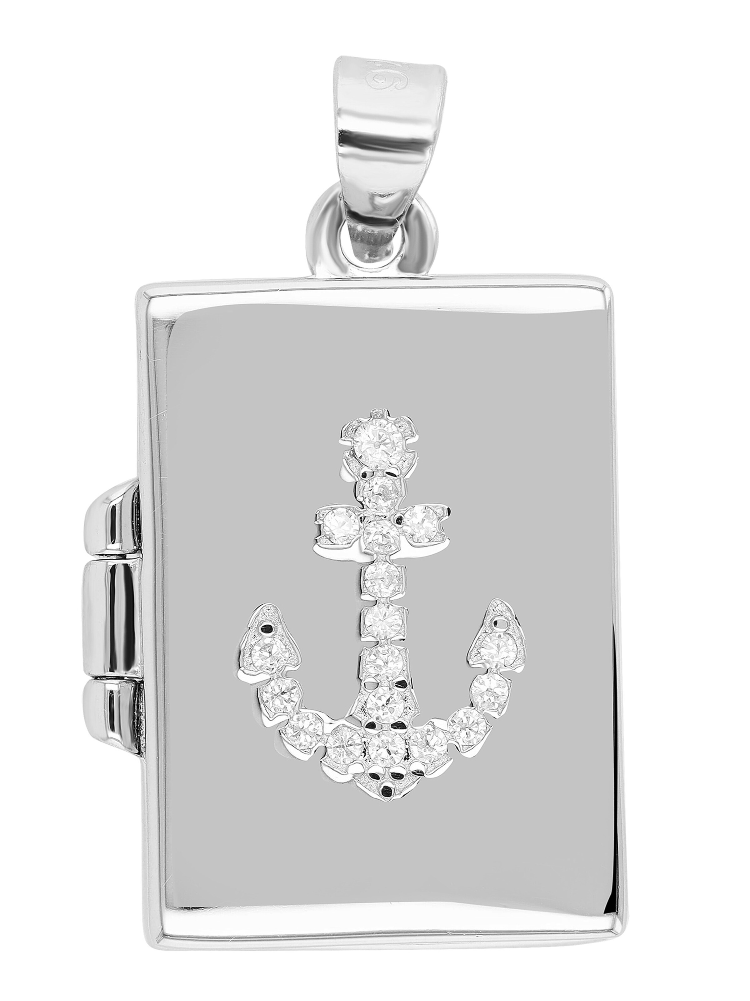 Akzent Pendant '"Toja" aus 925 Sterlingsilber, rhodiniert, langlebig' in Silver