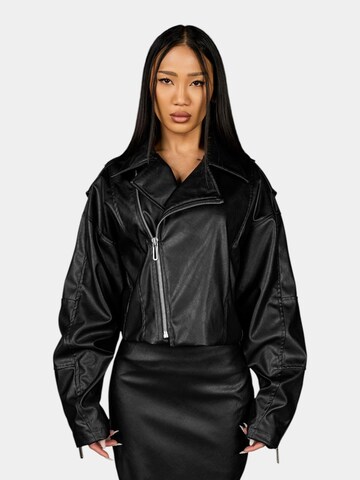 Made By Society Between-Season Jacket 'Jacheta CORE FRAGMENT - J27224' in Black: front