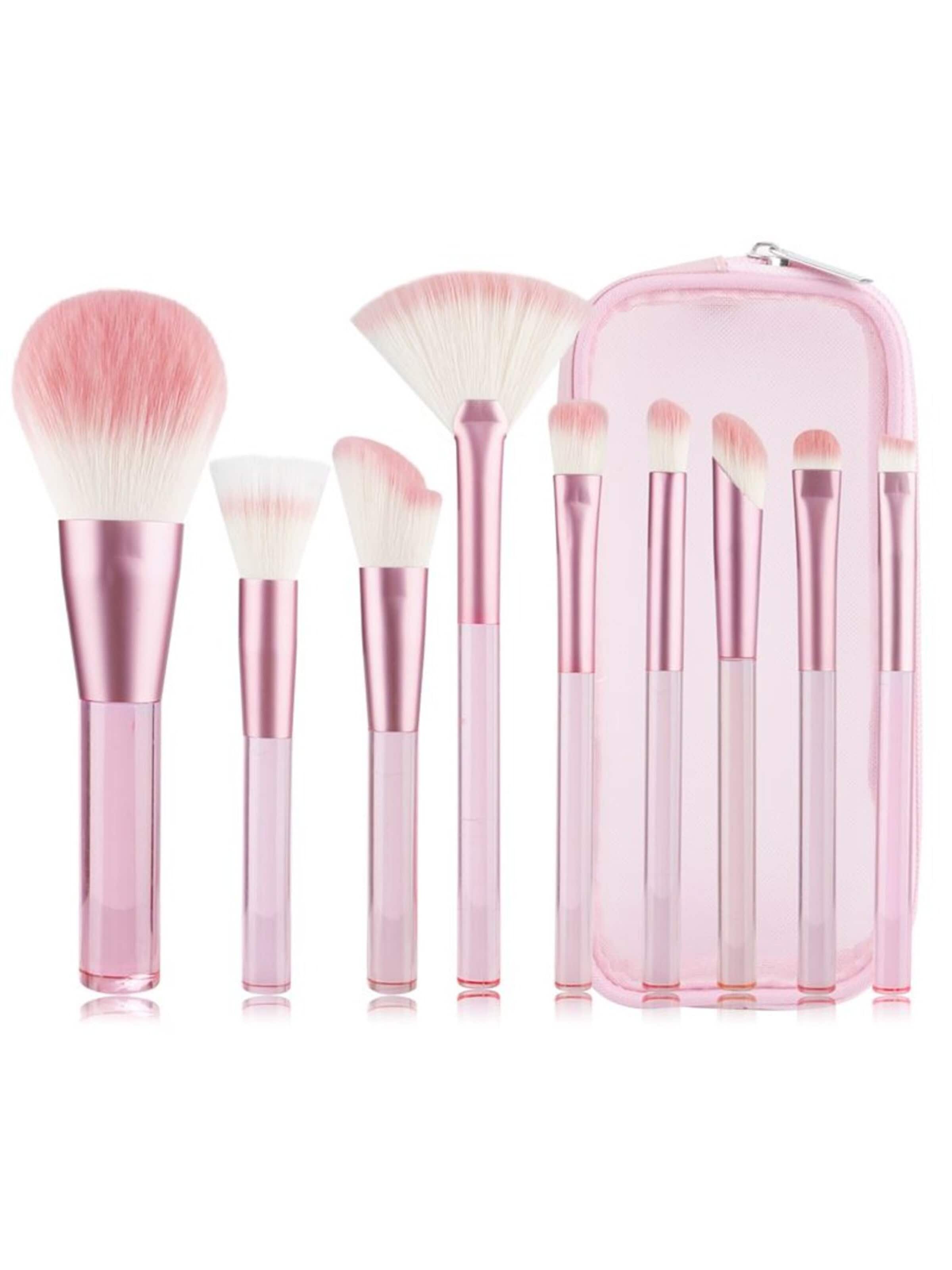 Technique Pro Smykkesæt 'Technique PRO Translucent Perfection Makeup Brush Set - 9 Makeup Brushes with Bag (PINK)' i blandingsfarvet