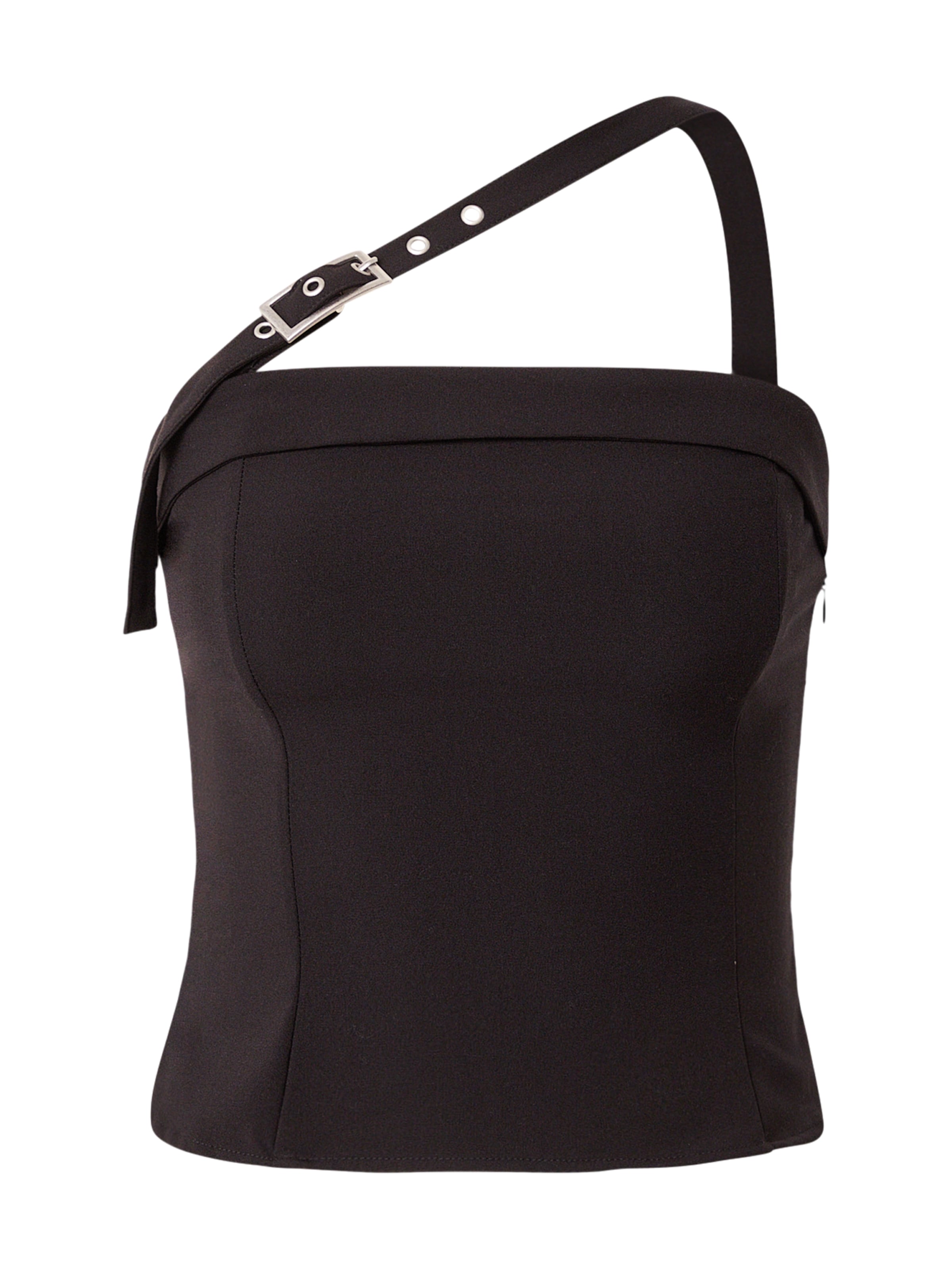 WEEKDAY Top in Zwart: voorkant