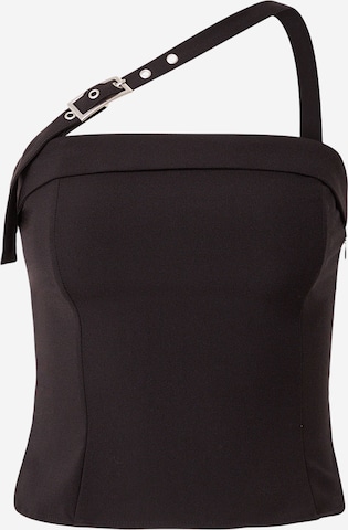 juoda WEEKDAY Palaidinė be rankovių: priekis