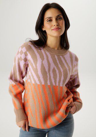 Aniston SELECTED Pullover in Braun: Vorderseite