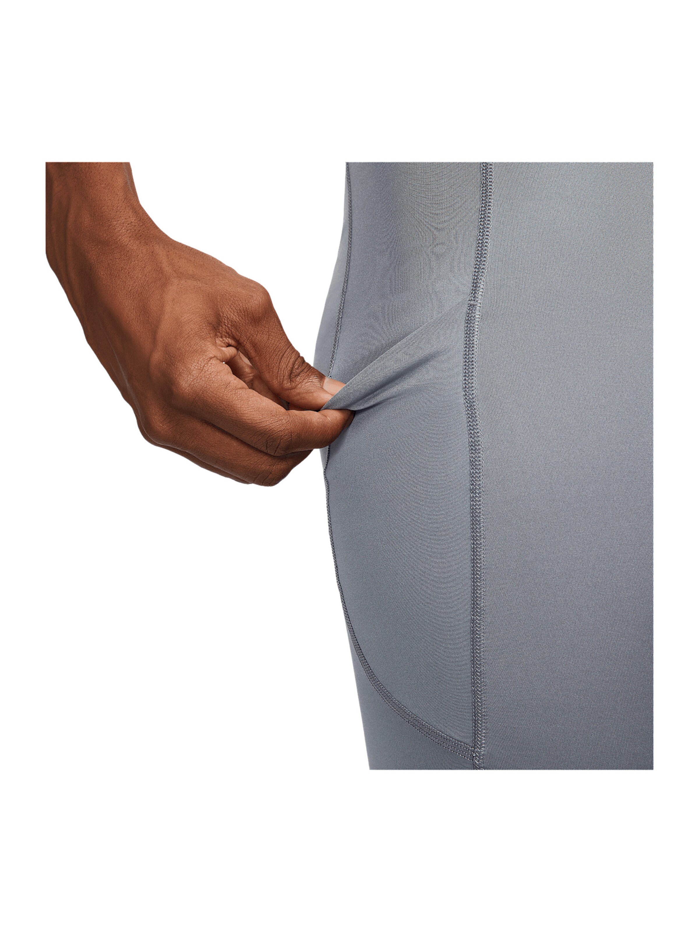 NIKE Skinny Sportunterhose in Grau