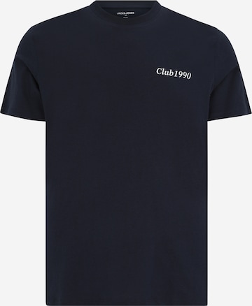 zils Jack & Jones Plus T-Krekls 'JJEBRADLEY': no priekšpuses