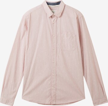 Coupe regular Chemise TOM TAILOR en rose : devant