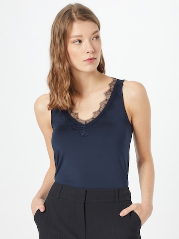 Top di rosemunde in blu: frontale