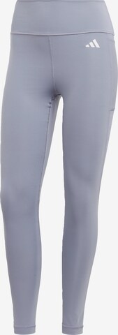 ADIDAS PERFORMANCE Skinny Workout Pants 'Train Essentials High-Intensity' in Grey: front