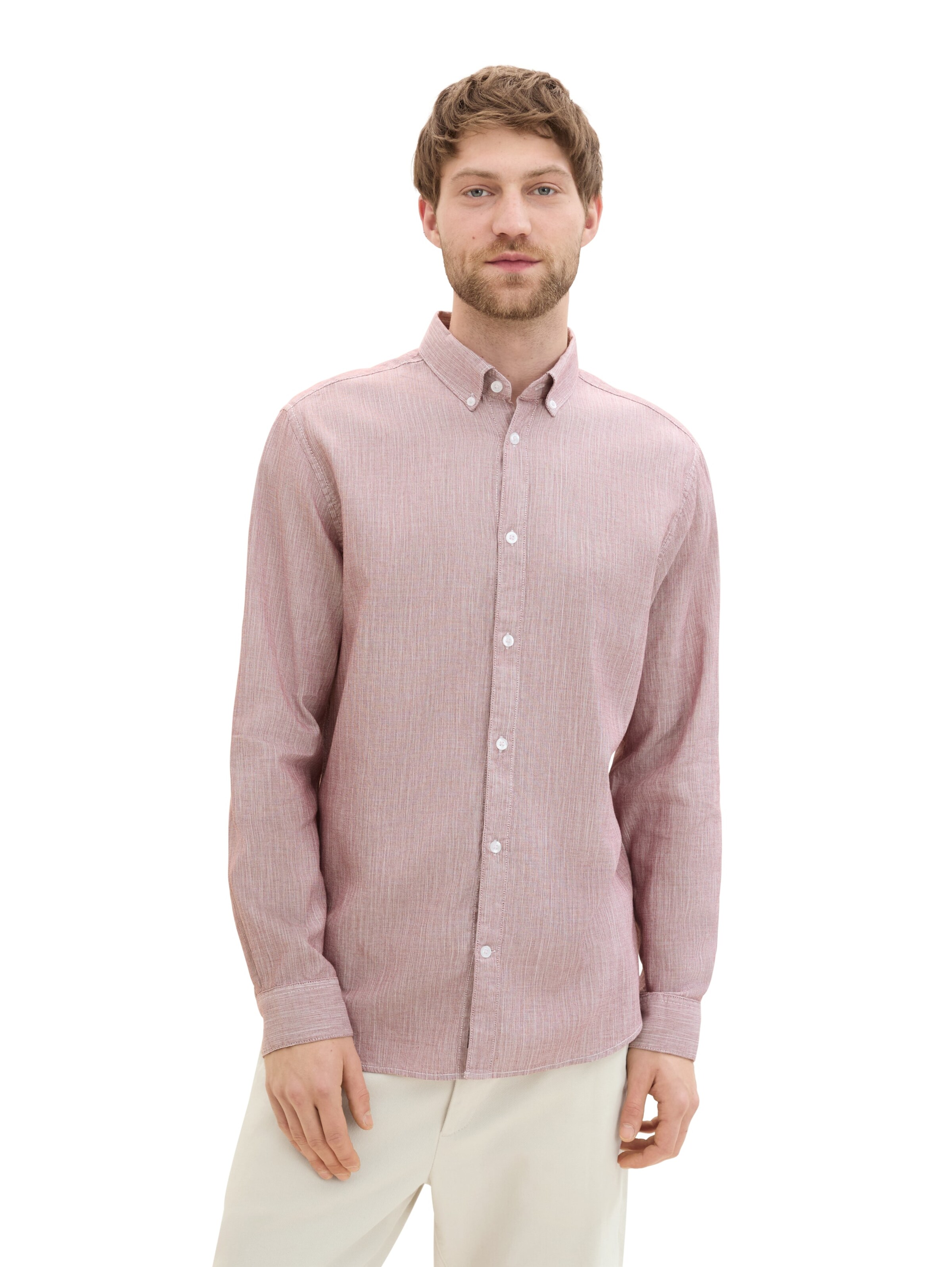 TOM TAILOR Regular Fit Hemd in Pink