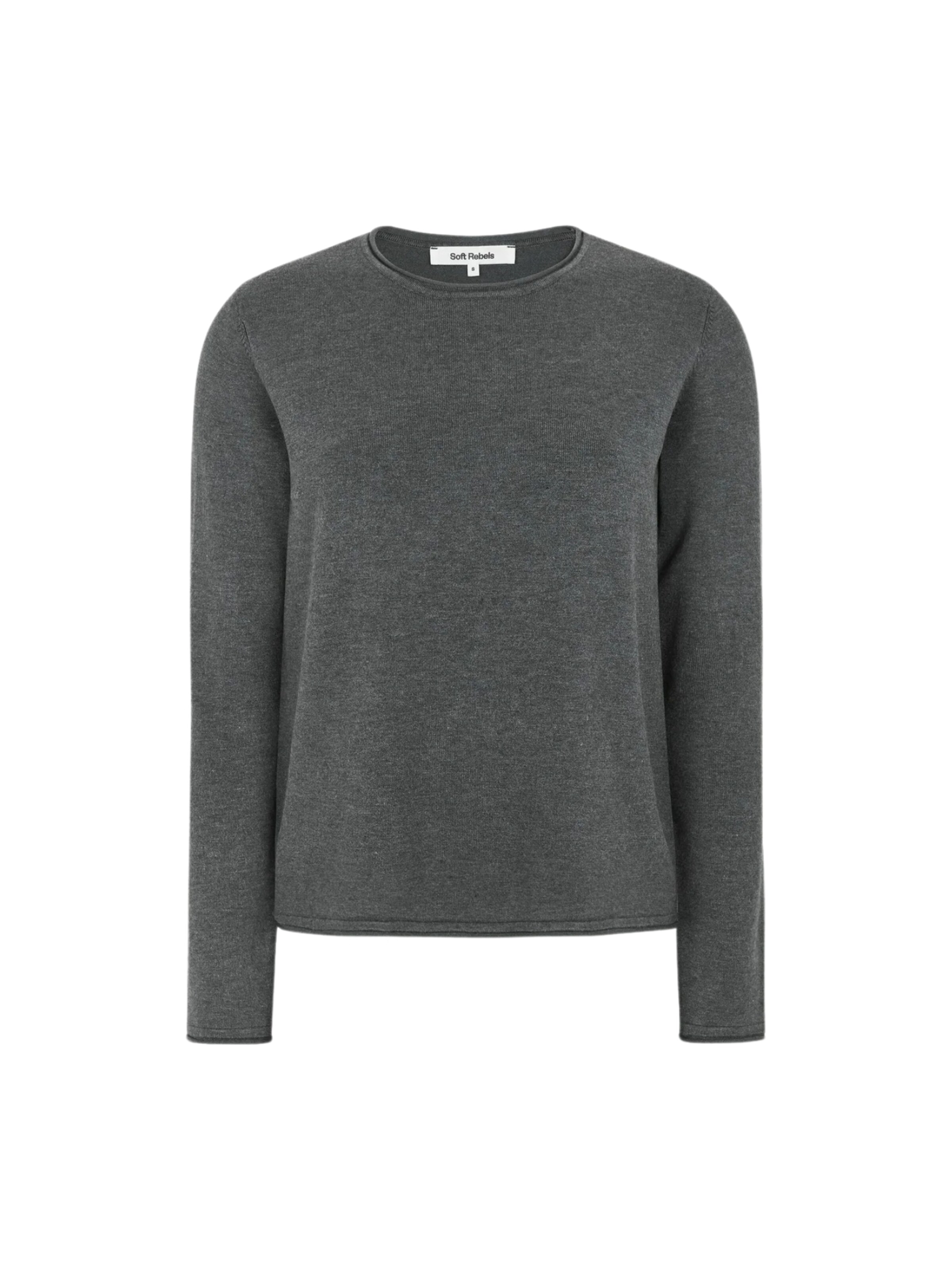 Soft Rebels Trui 'Marla' in de kleur Donkergrijs, Productweergave