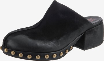 A.S.98 Clogs in Black: front