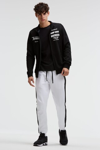 CAMP DAVID Zip-Up Hoodie in Black