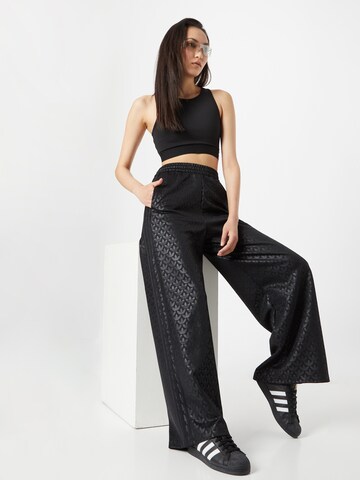 Wide leg Pantaloni 'Sst' de la ADIDAS ORIGINALS pe negru