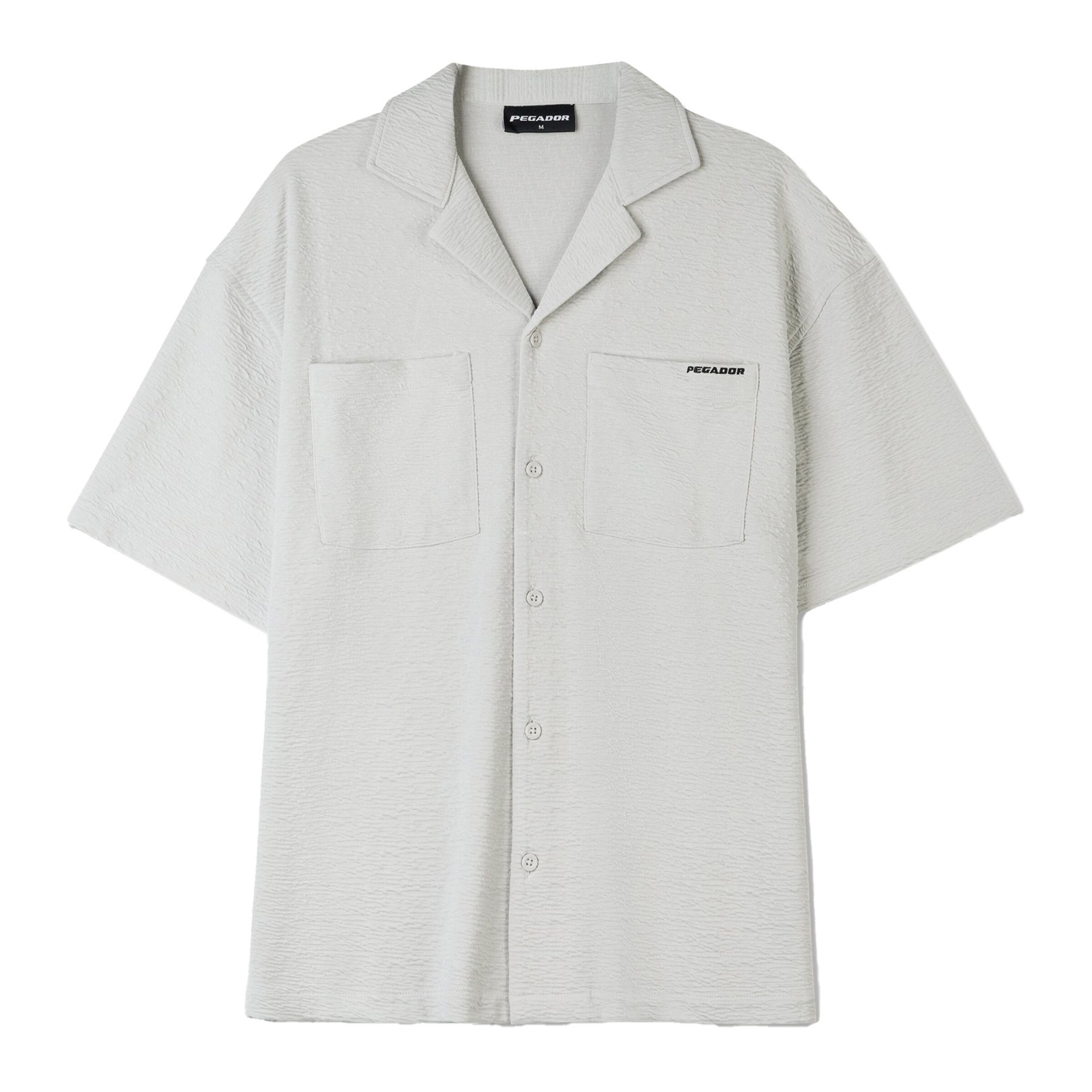 Pegador Comfort Fit Hemd 'Acado Summer' in Grau: Vorderseite