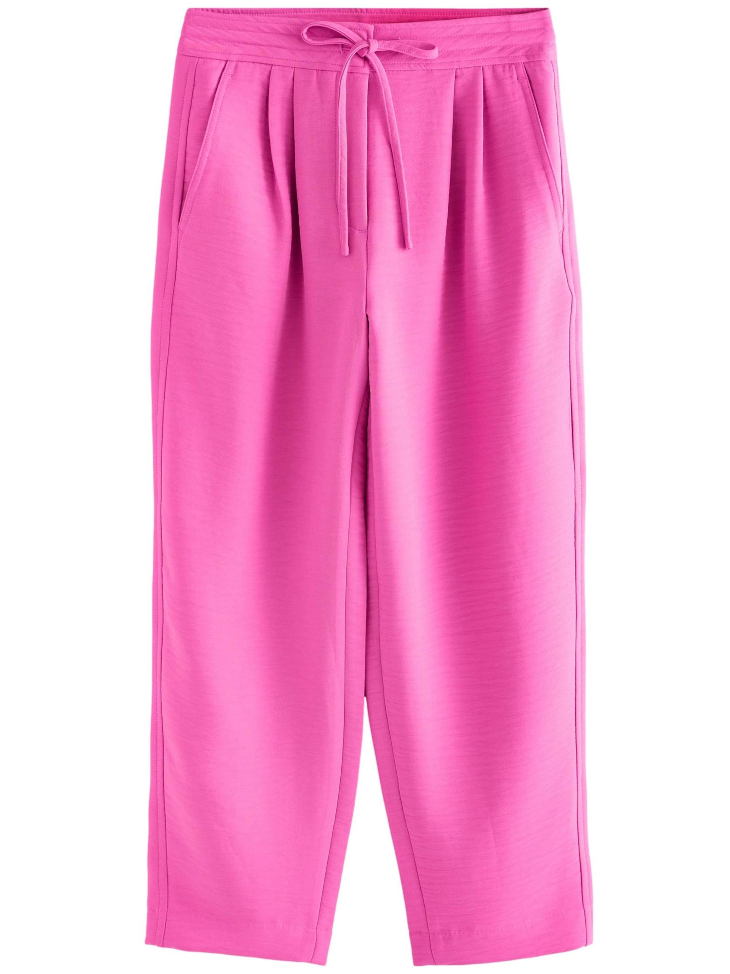 Next Loosefit Bandplooibroek in Roze: voorkant