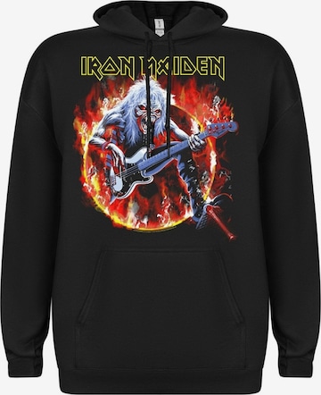 Sweat-shirt 'Eddie Live Flames' Iron Maiden en noir : devant