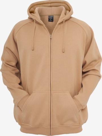 Urban Classics Кофта на молнии в Бежевый: спереди