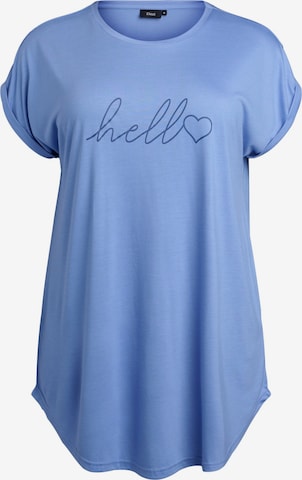 Zizzi - Camisa 'MALIS' em azul: frente