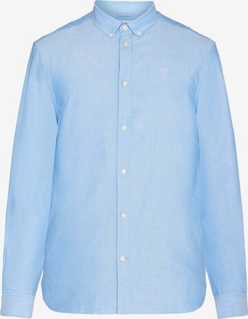 KnowledgeCotton Apparel Regular fit Button Up Shirt 'HARALD' in Blue: front