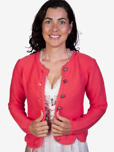 Trachtl Strickjacke 'Trachtl Koralle Trachtenjacke' in XXS in koralle, Produktansicht