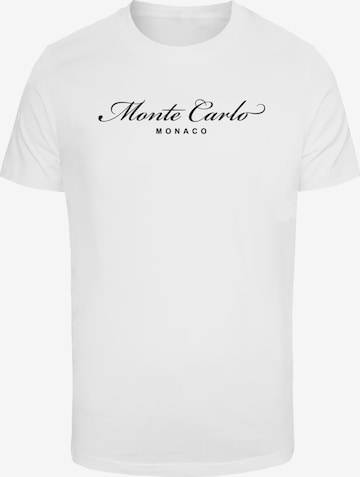 Mister Tee Shirt 'Monaco Monte Carlo' in White: front