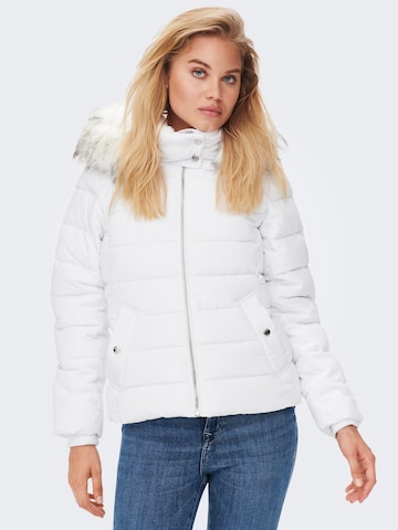 ONLY Winter jacket 'CAMILLA' in White: front