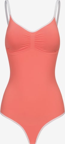 cfab (formerly creamy fabrics) Shaping Bodysuit in Orange: front