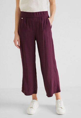 STREET ONE Loose fit Trousers in Red: front