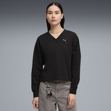 PUMA Sweatshirt 'Essentials Elevated' in Schwarz: Vorderseite