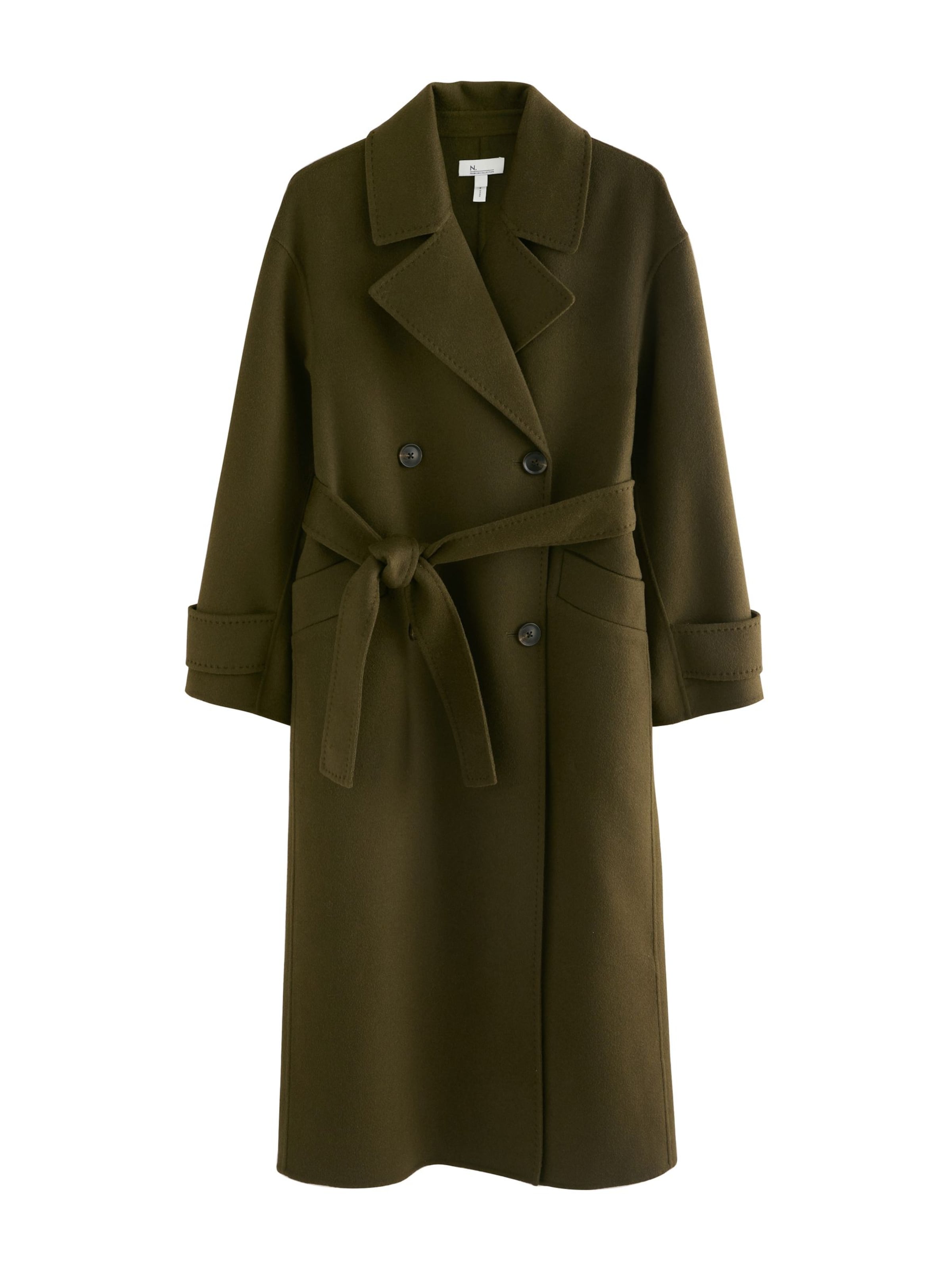 Next Mantel 'Tabitha Simmons Handsewn' in oliv, Produktansicht
