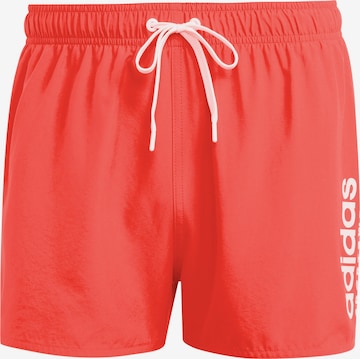 ADIDAS PERFORMANCE Athletic Swim Trunks 'Essential' in Red: front