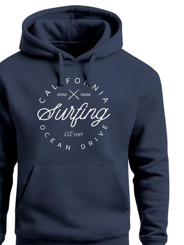 Neverless Sweatshirt 'Surfing Drive'‌‌‌‌‌‌‌‌‌ in Blau