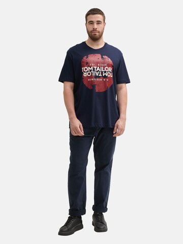 TOM TAILOR Men + T-Shirt in Blau