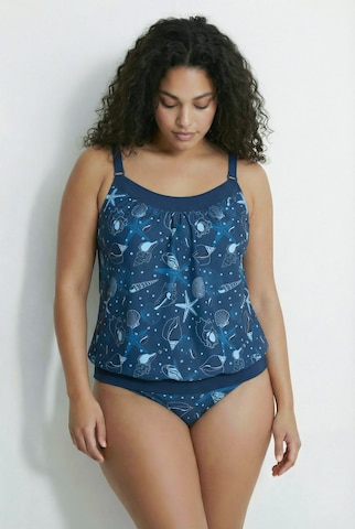 Ulla Popken Bandeau BH in Blauw