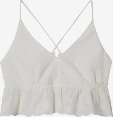 MANGO Top 'BLANQUI' in Wit: voorkant