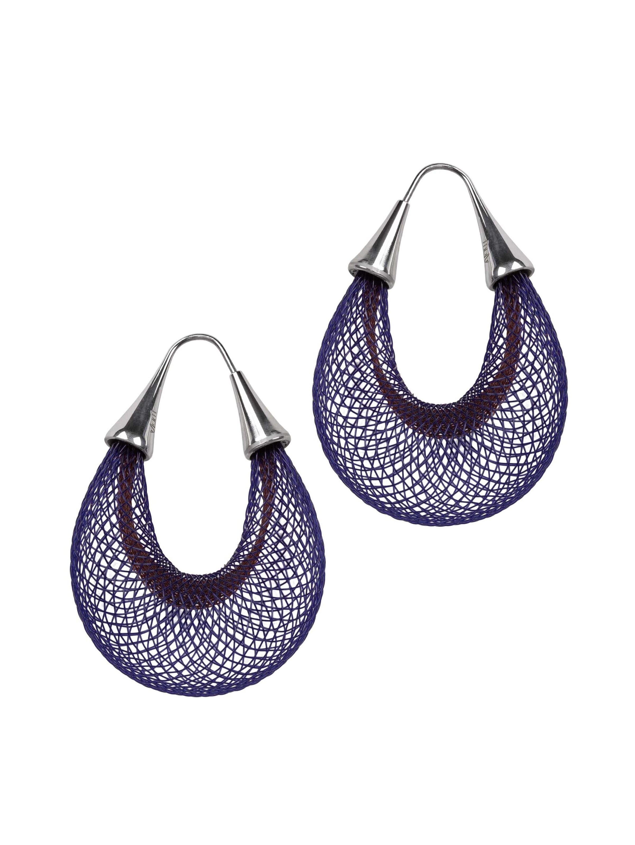 Gretchen Ohrringe 'Vlum Loop' in Blau: Vorderseite