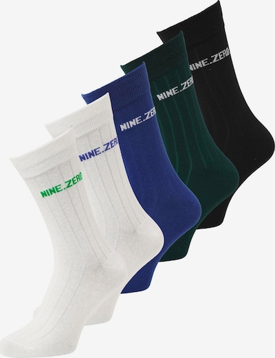 Kojinės iš JACK & JONES, spalva – sodri mėlyna („karališka“) / tamsiai žalia / juoda / balta, Prekių apžvalga