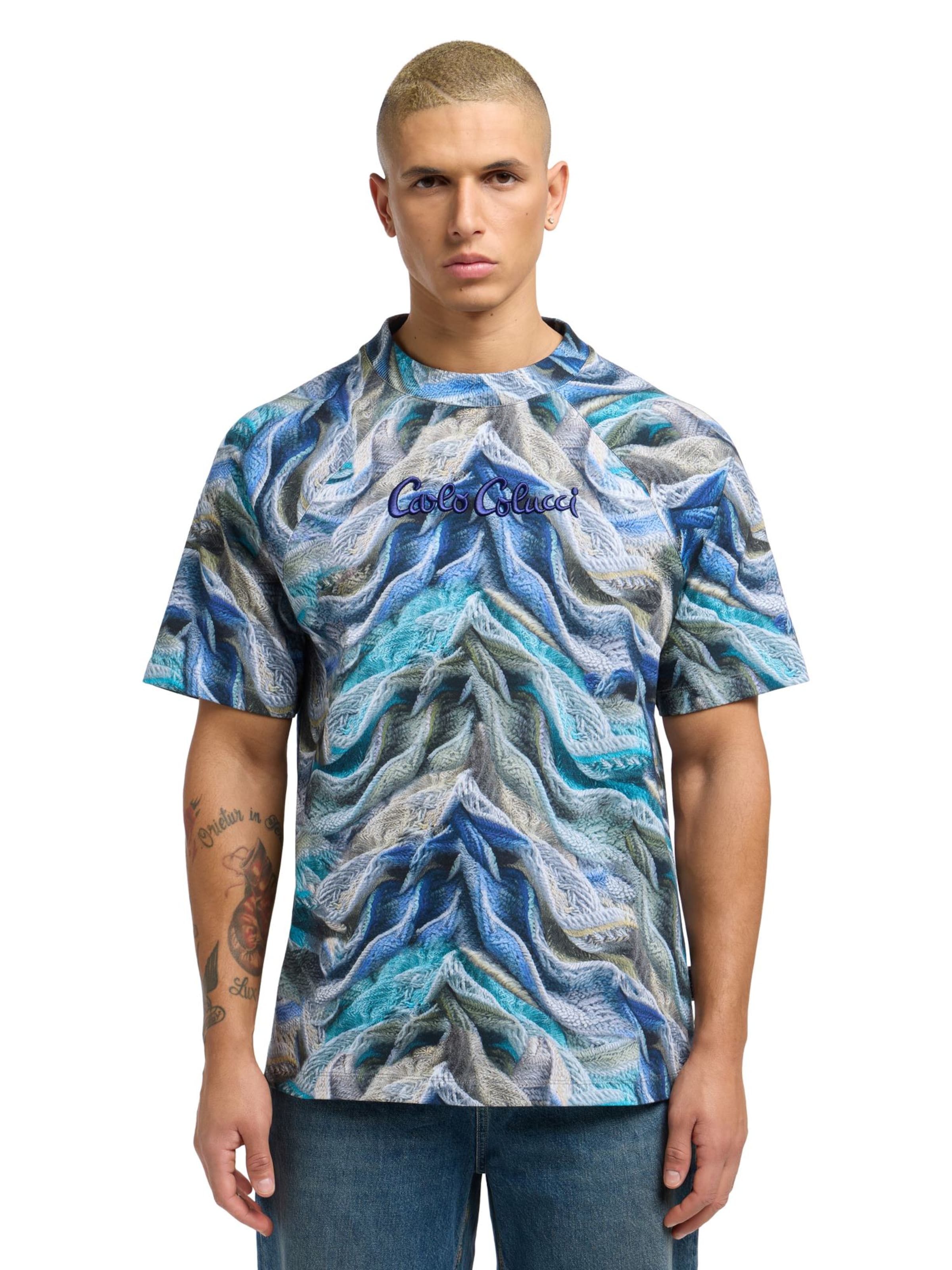 Carlo Colucci Shirt 'Dorn' in Blauw: voorkant