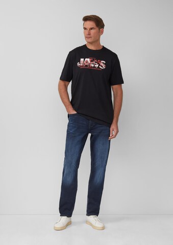 s.Oliver T-Shirt 'Jaws© UCS LLC' in Schwarz