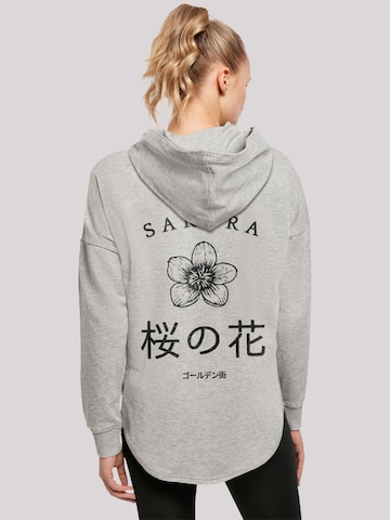 F4NT4STIC Sweatshirt 'Kirschblüten Golden Gai' in Grijs: voorkant